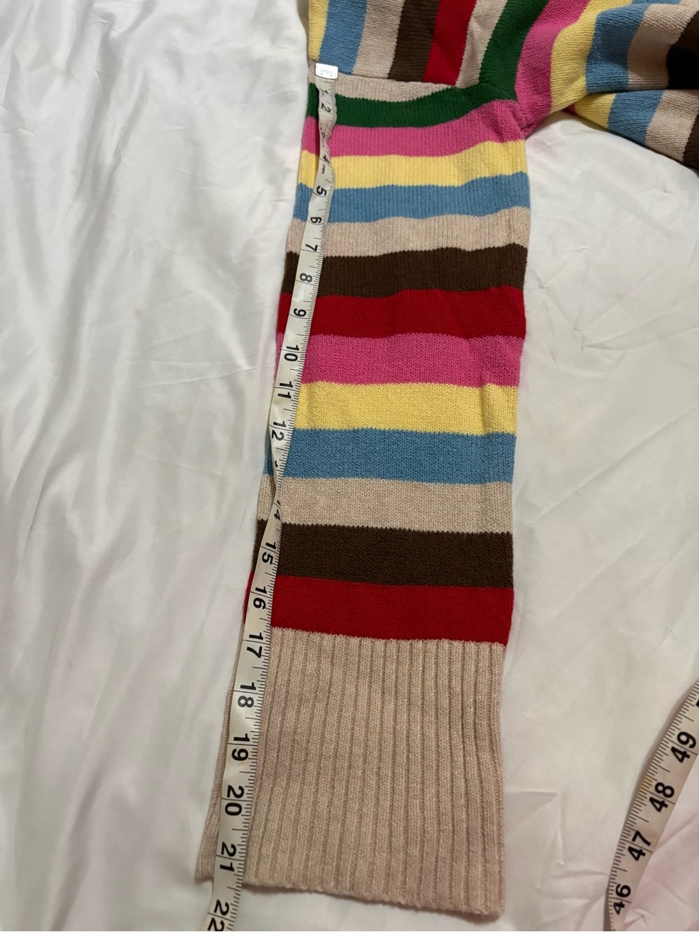 GAP Striped Crewneck Sweater in Pink Blue Yellow Green Brown Cream - Picture 7 of 7